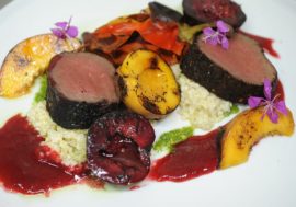 Venison and fruit