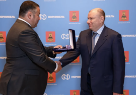 Vladimir Potanin awarded with honorary badge