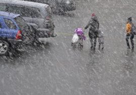 First snow in Norilsk