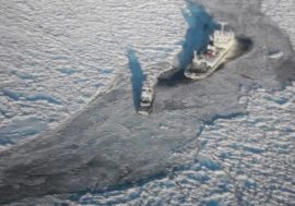 Ships rescue operation is underway in Arctic