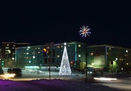 New Year illumination lit in Dudinka