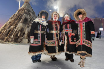 Five ethnic groups gathered in Dudinka