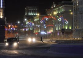 Polar night has come in Norilsk