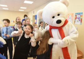 Polar bear walked in Norilsk