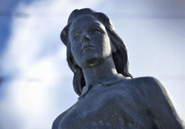 First city sculpture in Norilsk depicted mysterious girl