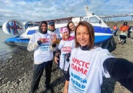 Norilsk volunteers clean up garbage on Putorana plateau