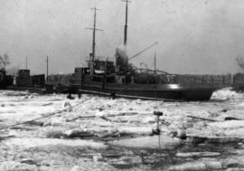 Dudinka seaport began with small pier