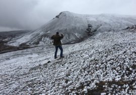 First snow covered Norilsk mountains