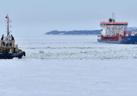 Ural atomic icebreaker goes on test