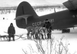In Norilsk winter airfield planes landed right on snow