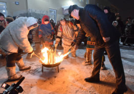 Taimyr lit family festival ritual fire