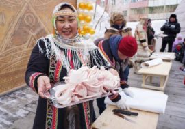 Taimyr chum offered fish soup, stroganina and lots of activities