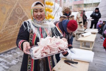 Taimyr chum offered fish soup, stroganina and lots of activities