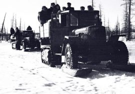 Sledge-tractor trains went from Dudinka to Norilsk for two weeks