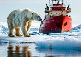 Polar bear showed sailors who is boss in Arctic