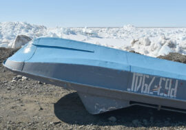 Yenisey ice edge located 735 kilometers from Dudinka