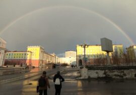 Norilsk residents saw first rainbow