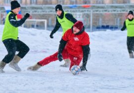 Football tournament in felt boots held in Norilsk