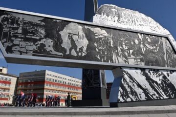 City of Labor Valor stele opened at lake Dolgoye