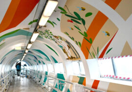 Pedestrian gallery at Copper plant transformed