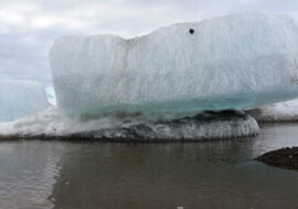 Glacier movement speed to predict volcanic eruptions