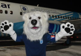 Norilsk Nickel FC mascot waits for its name
