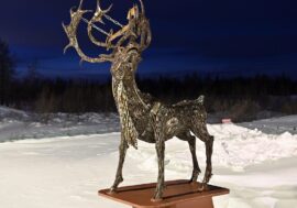 Iron deer to make any wish come true