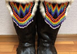 Hatanga craftswoman sews unique boots